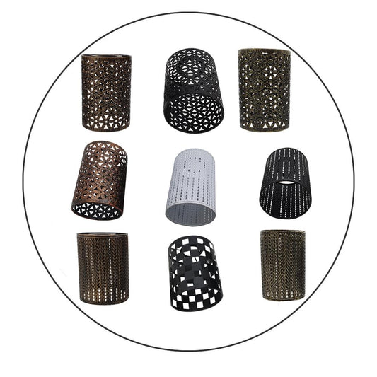 Delphi Retro Floral & Cut Out Brushed Metal Finish Lampshade- Loving You Back ♥️ Free P&P