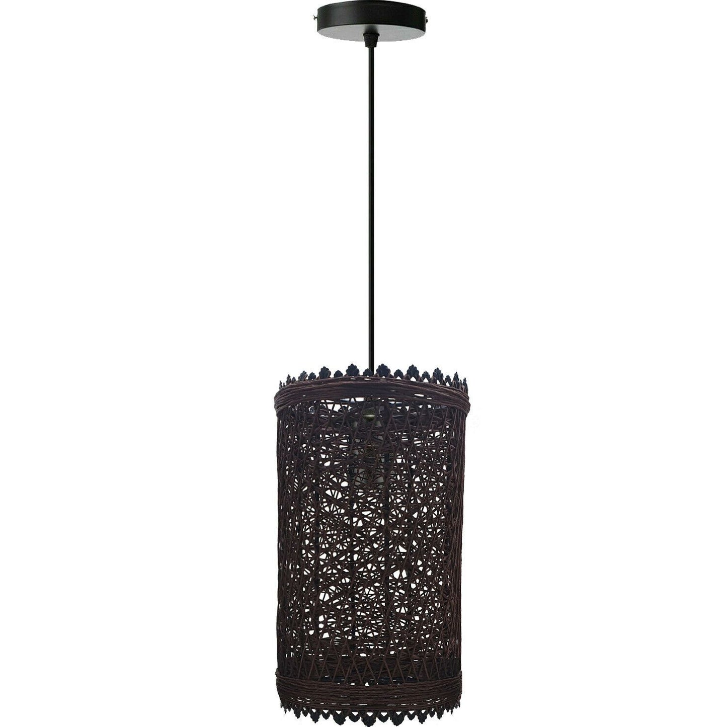 Rattan Pendant Shade Fits Existing Standard Pendant