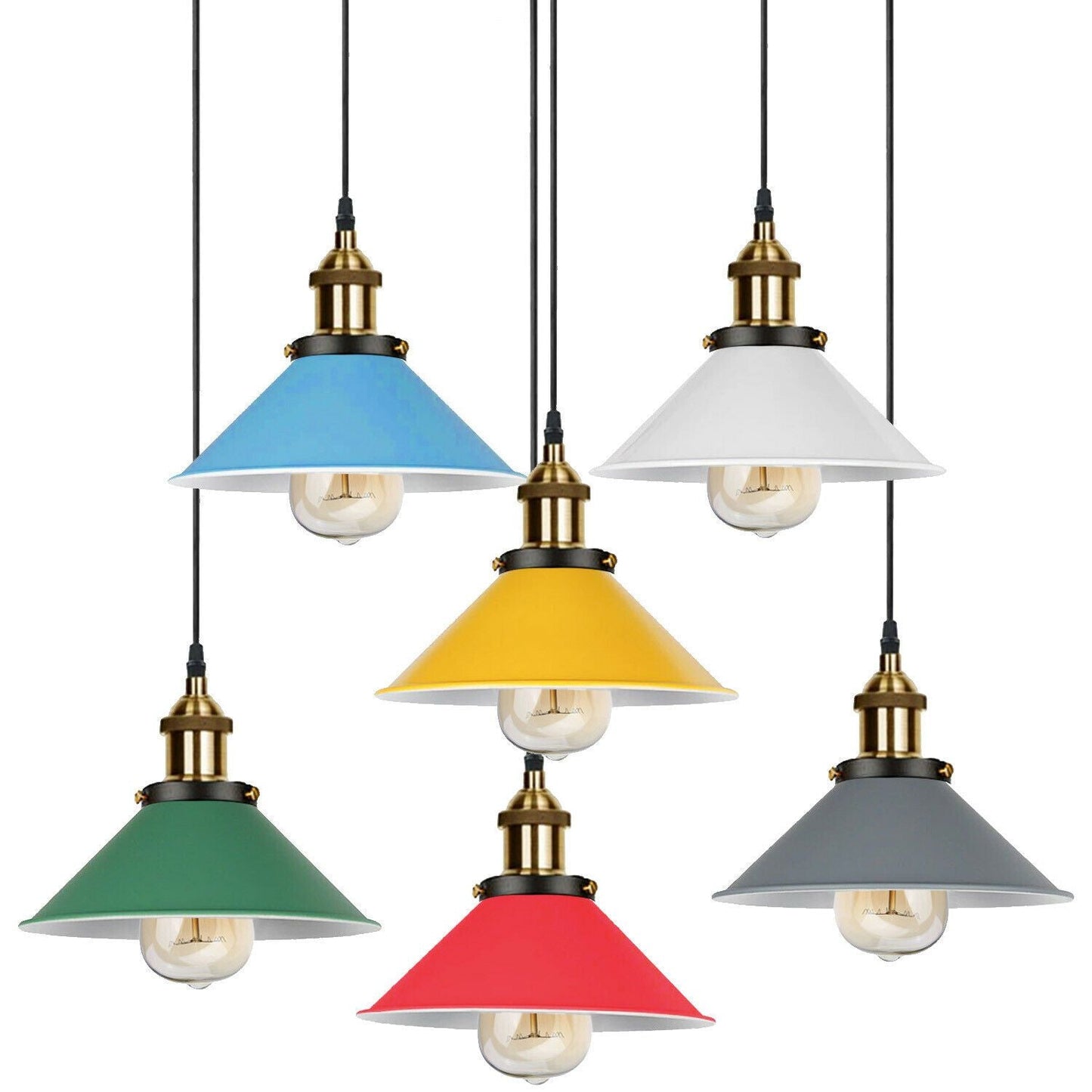 Vintage E27 Ceiling Pendant Light Lampshade Soft Industrial