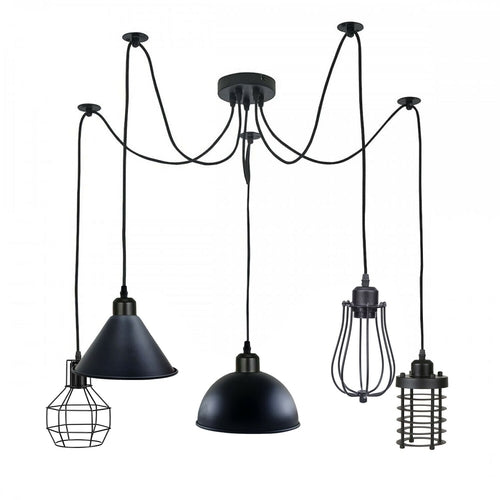 Retro Ceiling Spider Light with 2M Length
