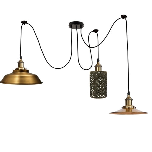 Retro Ceiling Spider Light with 2M Length