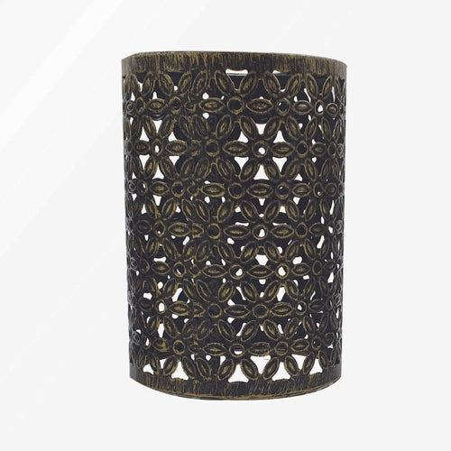 Delphi Retro Floral & Cut Out Brushed Metal Finish Lampshade- Loving You Back ♥️ Free P&P