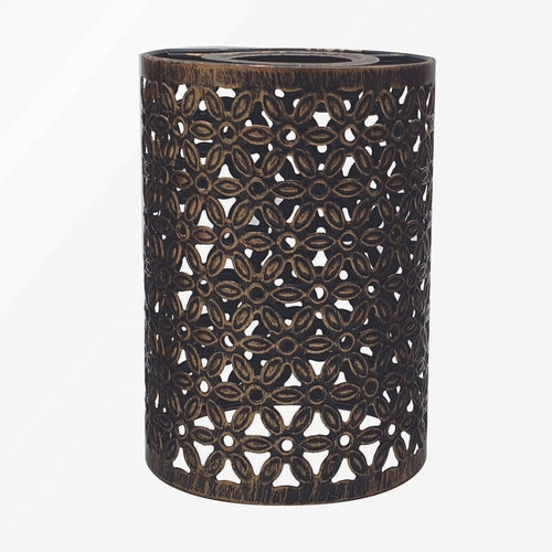 Delphi Retro Floral & Cut Out Brushed Metal Finish Lampshade- Loving You Back ♥️ Free P&P