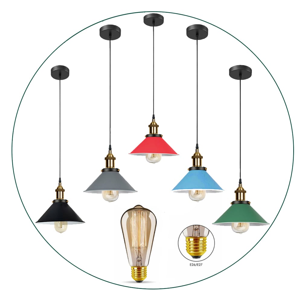 Vintage E27 Ceiling Pendant Light Lampshade Soft Industrial