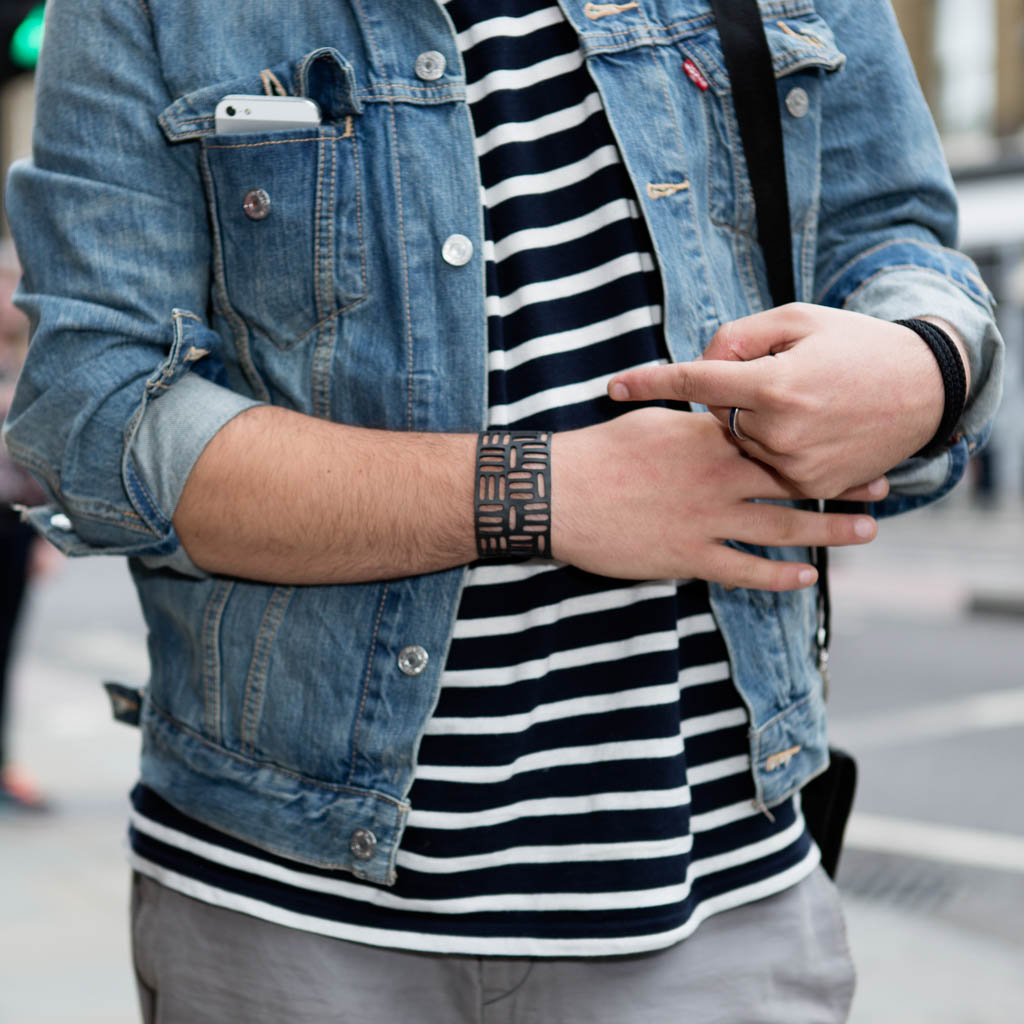 Sequence Geometric Recycled Rubber Cuff product view