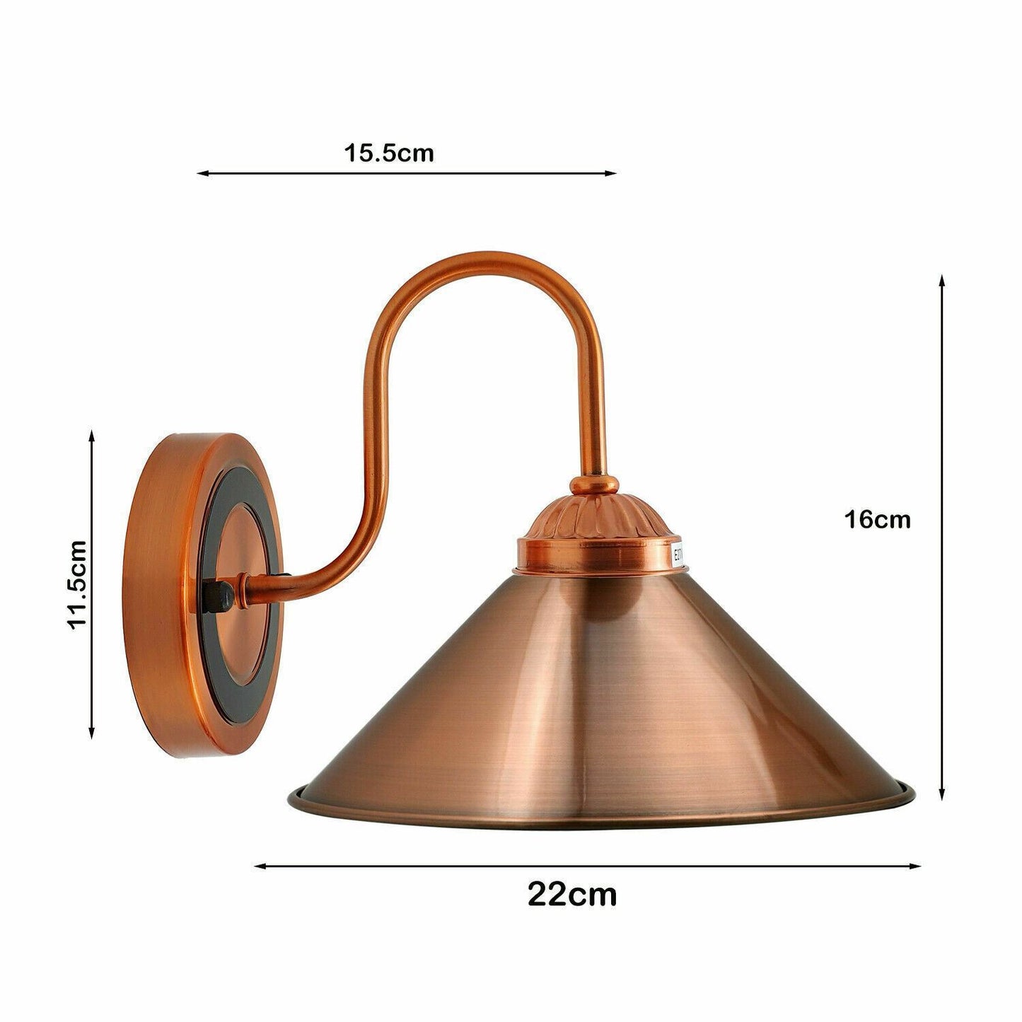 Modern E27 Solid Copper Metal Wall Light Lamp Sconce Light