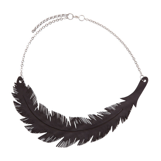 Angel Feather Rubber Necklace