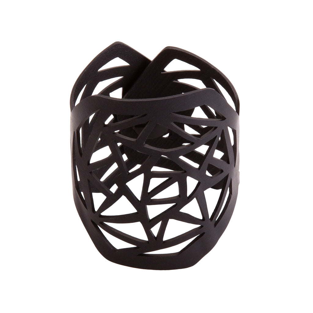 Anita Geometric Recycled Rubber Cuff