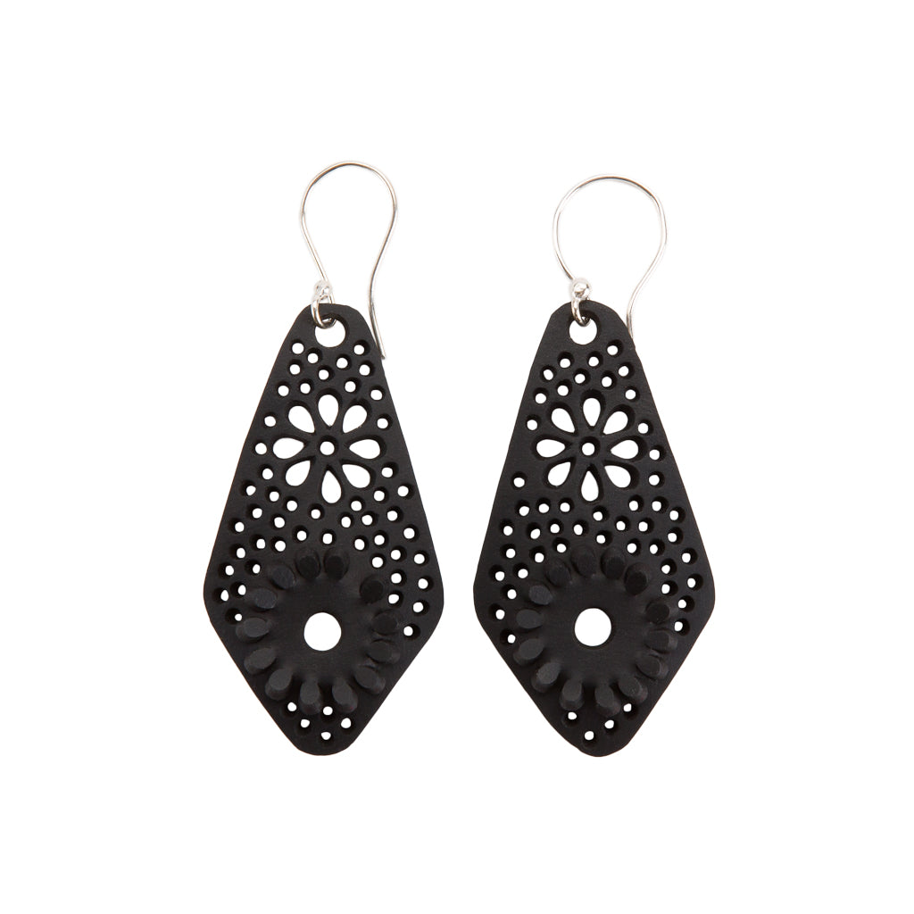 Boho Chic Recycled Rubber Earrings