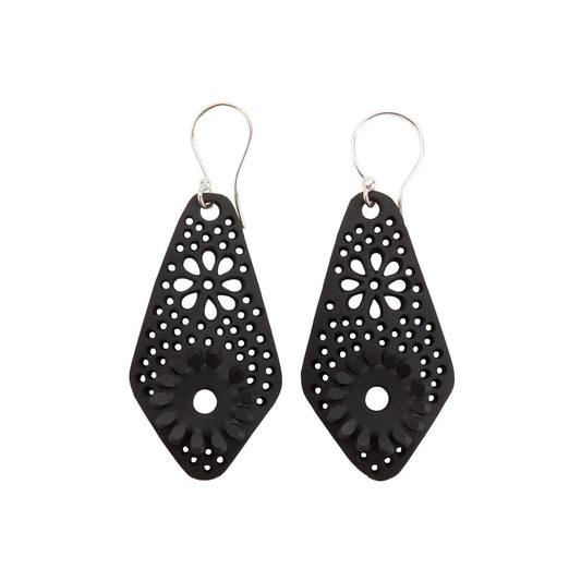 Boho Chic Recycled Rubber Earrings