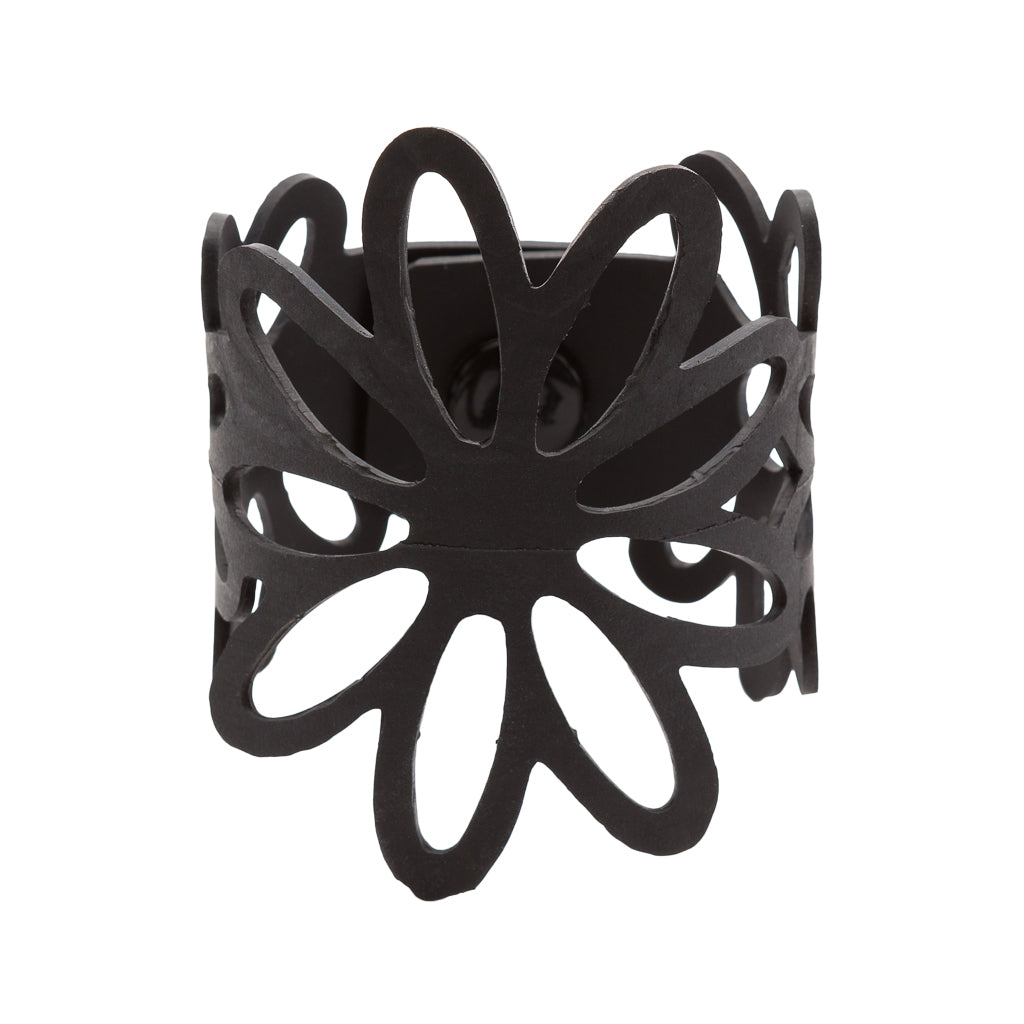 Flowers Recycled Rubber Floral Cuff