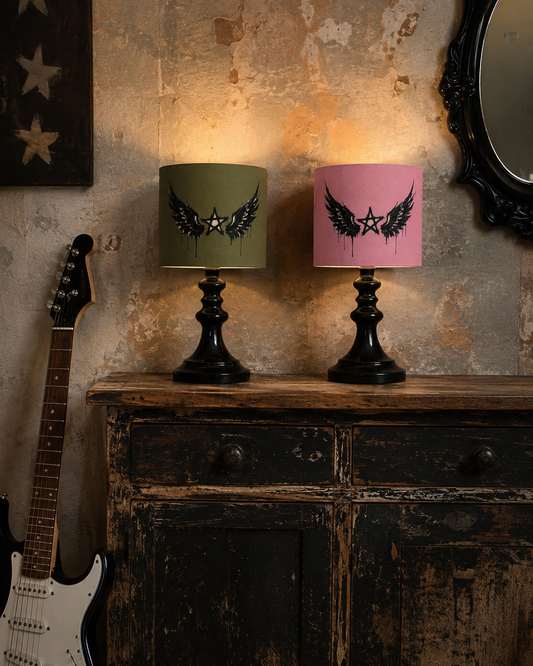 Rebel Riot - Star Wings - Lamp Shade - Blush