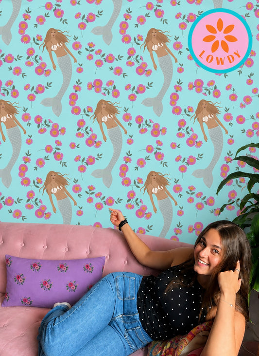 Senara - Moonstone - Statement Mermaid Wallpaper