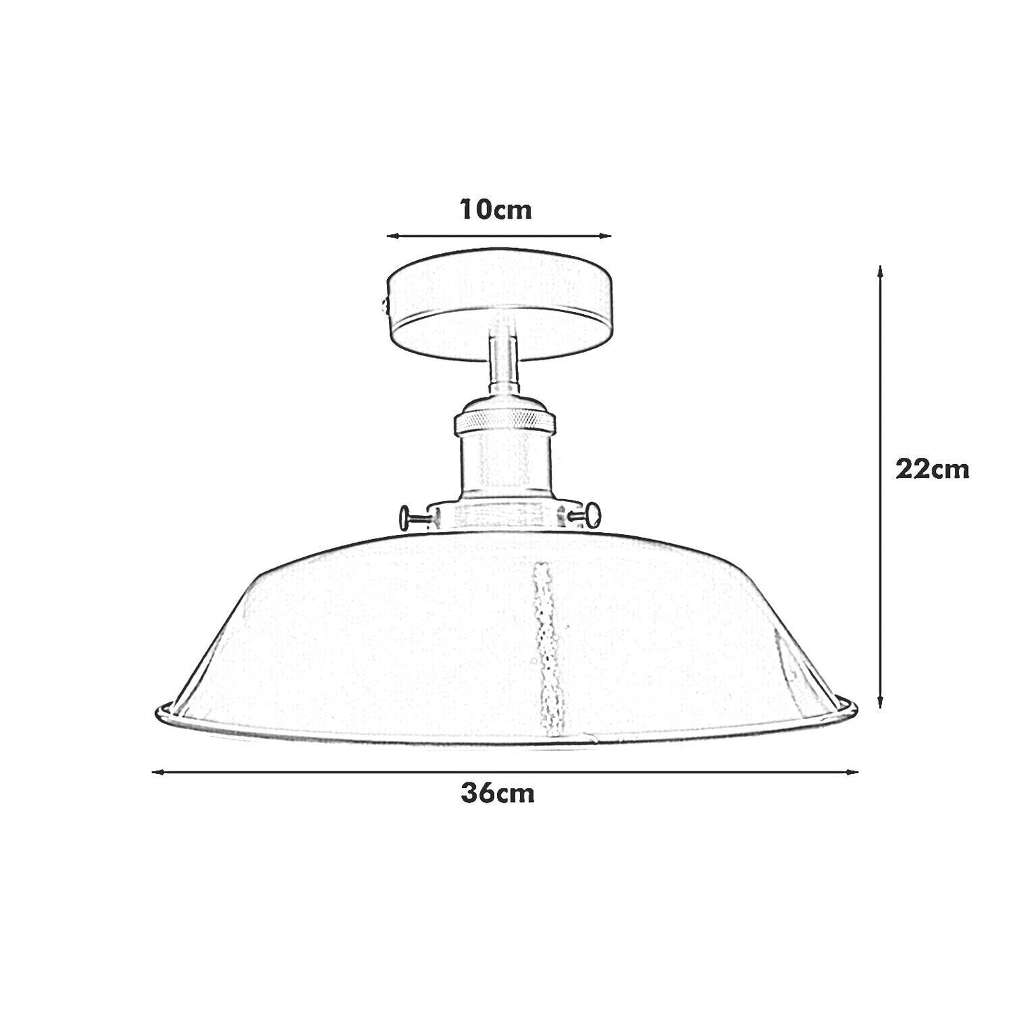 Modern Ceiling Light Fitting Flush Mount Light Metal Shade