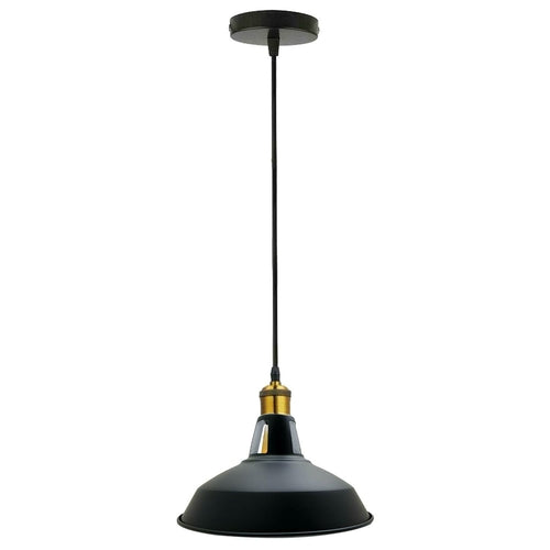 Retro Industrial Black Ceiling Pendant Light Metal Lamp Shade