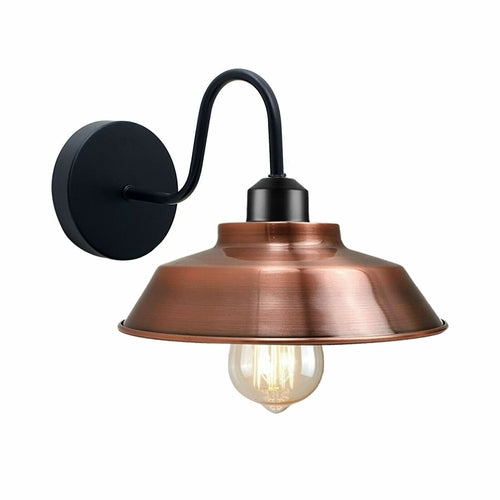 Retro Industrial Wall Lights Indoor E27 Indoor Sconce Metal Bowl Shape