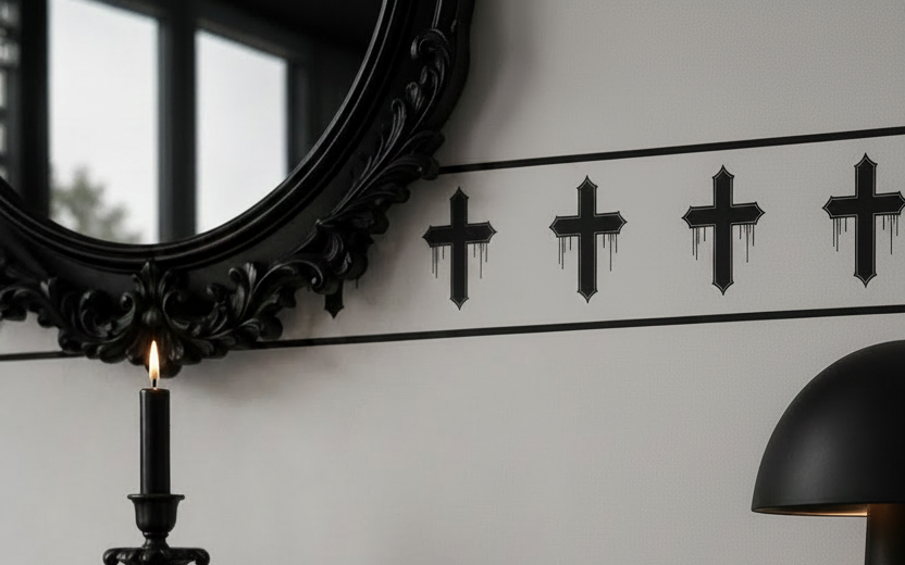 Rebel Riot - Cross - Wallpaper Border - Cloud