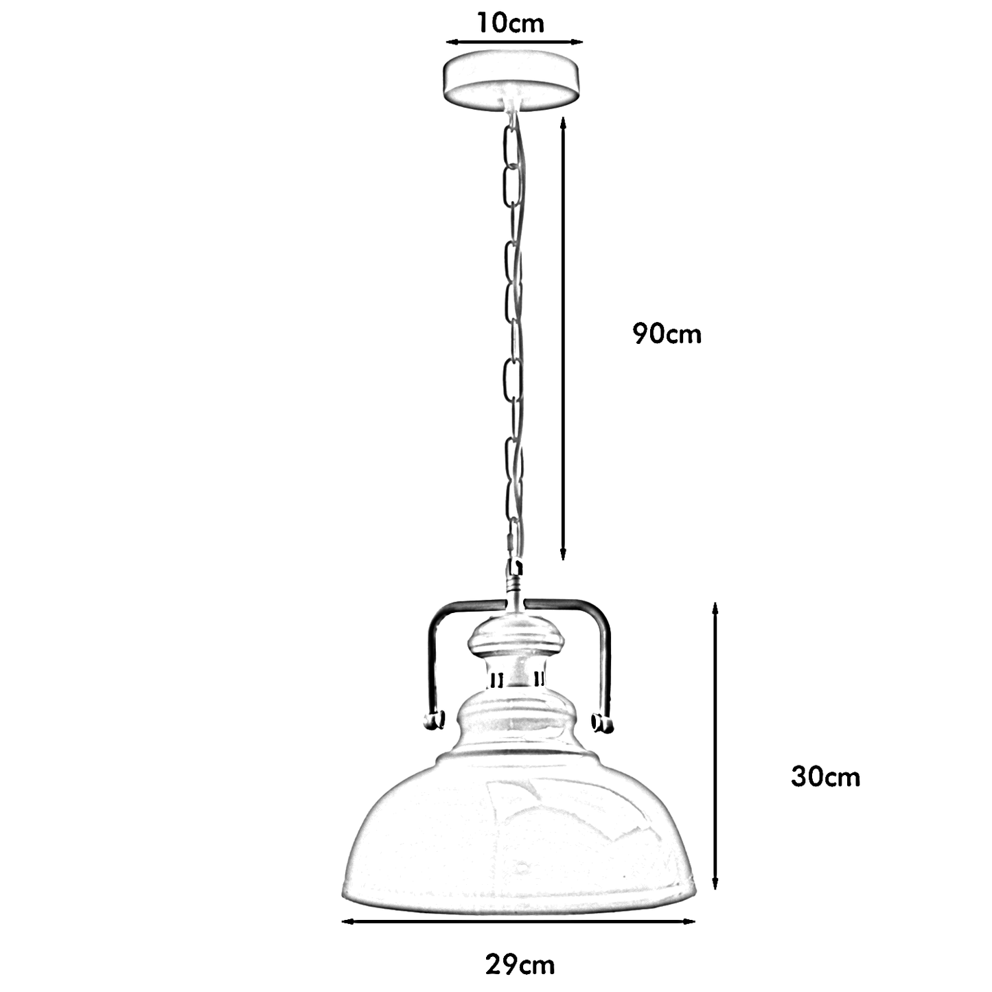 Pendant Light with Chain Indoor Lighting Various Colours