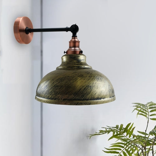 Curvy Brushed Metal Industrial Wall Lamp Collection