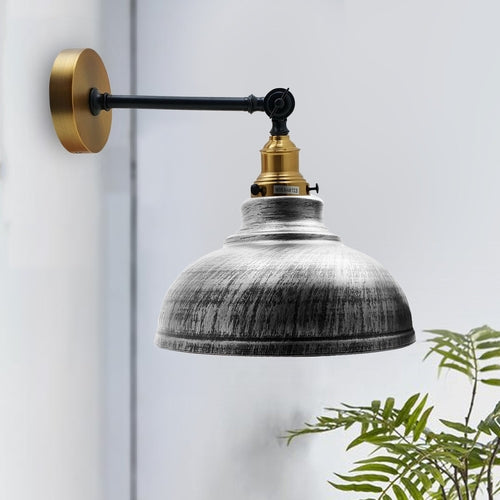 Metal Curvy Brushed Industrial Wall Mounted Wall Lamp Light