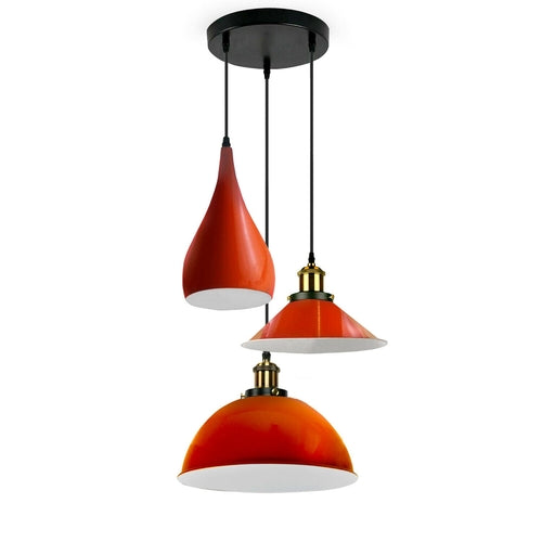 Autumn Glow up 3 Head Pendant Metal Hanging Ceiling Light