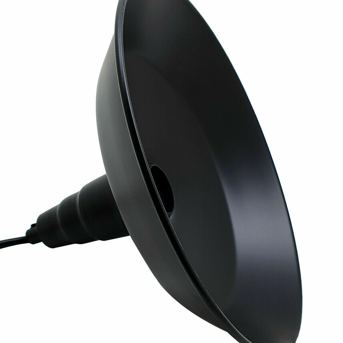 Industrial Matte Black Pendant Lighting Shade Bowl Shape Metal