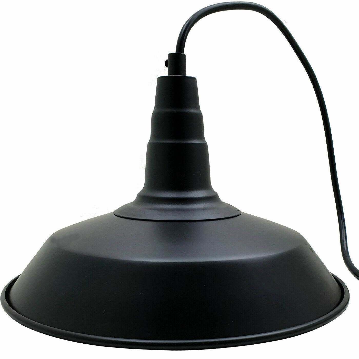 Industrial Matte Black Pendant Lighting Shade Bowl Shape Metal