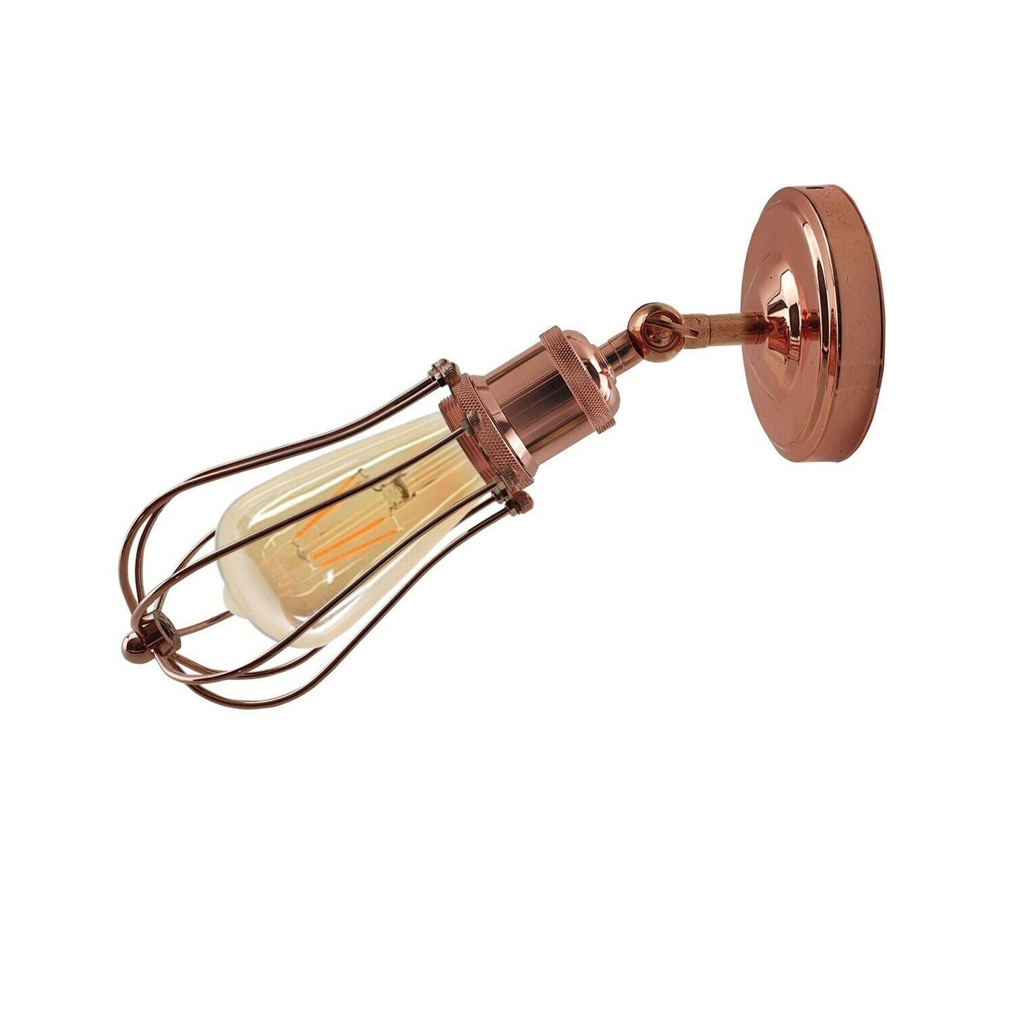 Industrial Vintage Retro Rose Gold Sconce Wall Light Lamp Fitting