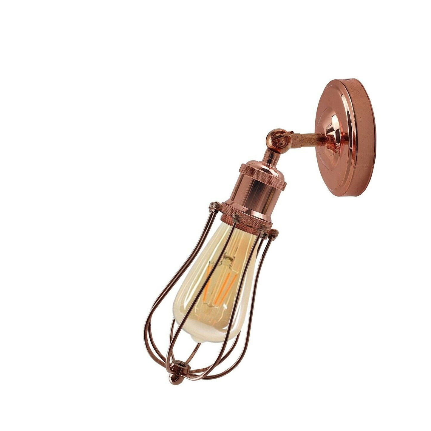 Industrial Vintage Retro Rose Gold Sconce Wall Light Lamp Fitting