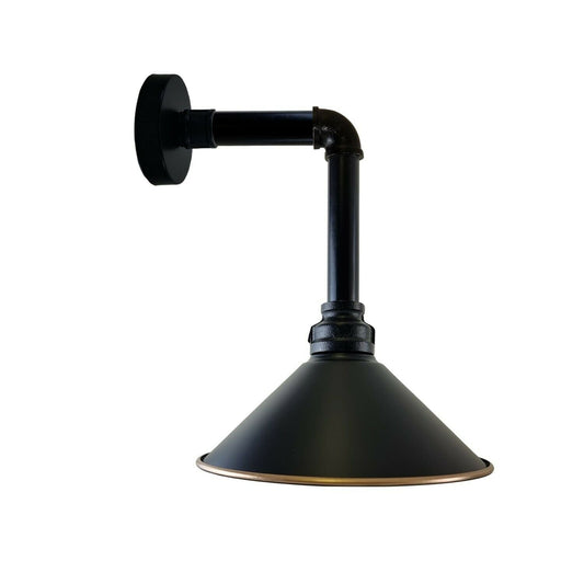 Industrial Vintage Retro Pipe Sconces Wall Light  dome black Shade