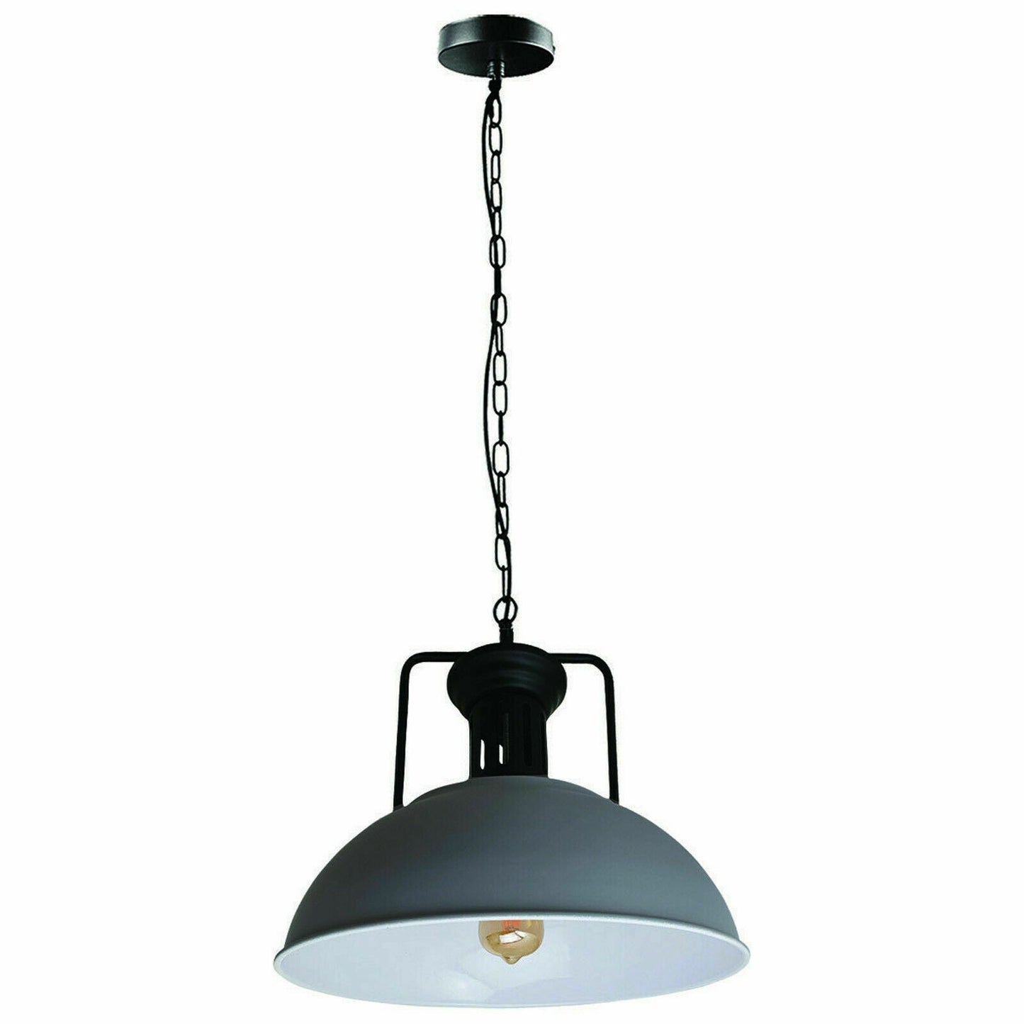 Industrial vintage Metal  Adjustable Hanging ceiling Grey Lampshades