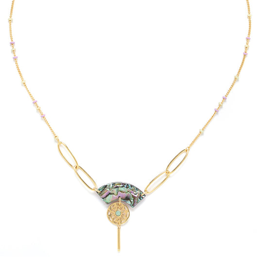 Franck Herval June Paua Fan Necklace