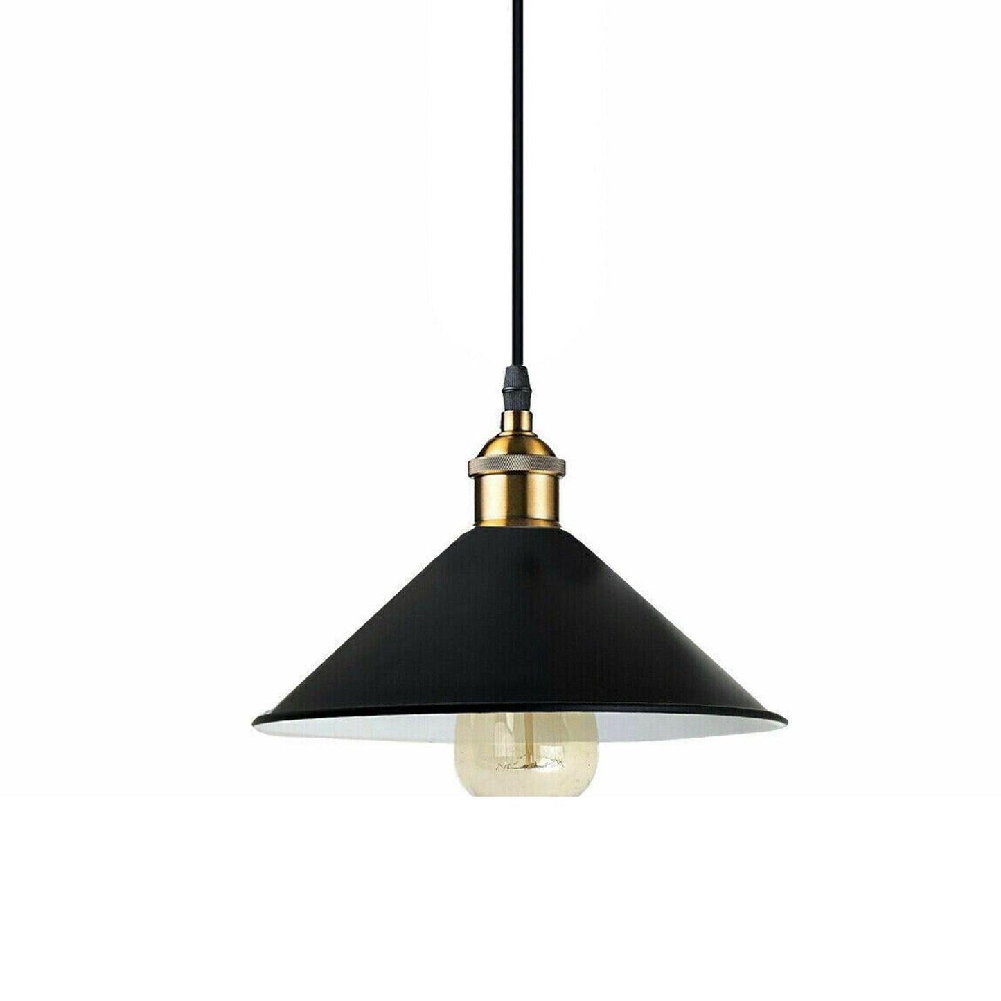 Retro Industrial Black Ceiling Pendant Light Metal Lamp Shade