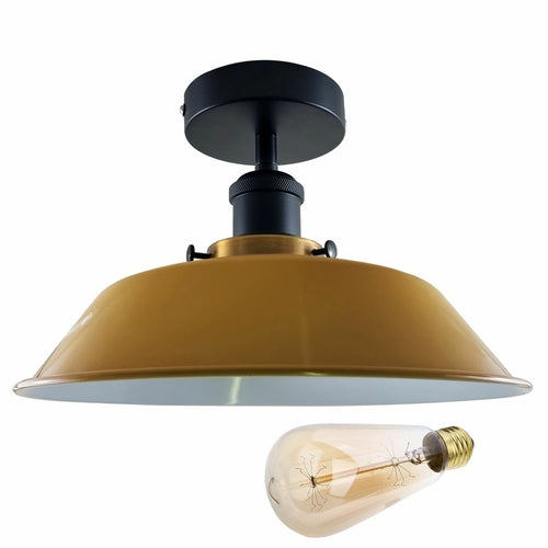 Modern Ceiling Light Fitting Flush Mount Light Metal Shade