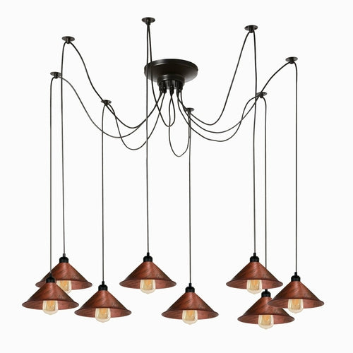 5 & 8 Light Industrial Spider Pendant