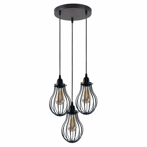 Driftline Black Cage Pendant Light E27 Collection