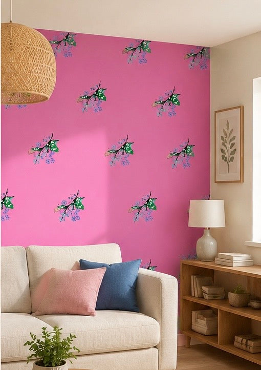 Posy Riot - Statement Wallpaper - Eva May - Pink Pop