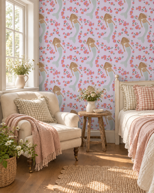 Senara - Sea Pearl - Statement Mermaid Wallpaper