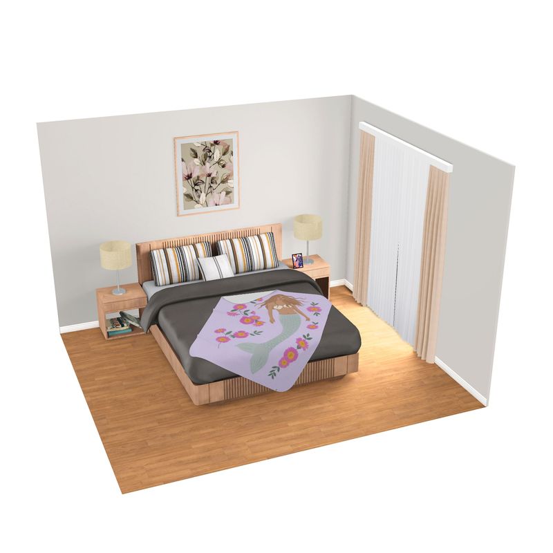 Senara Sea Pearl Single Size Fleece Blanket