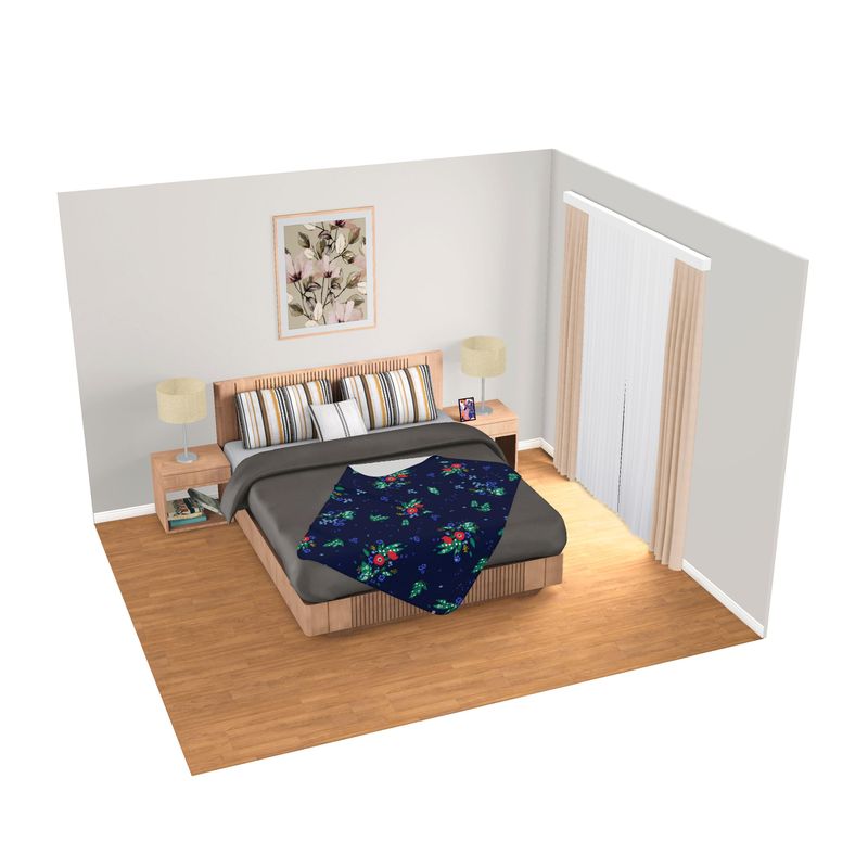 Moonlit Meadow Single Size Fleece Blanket