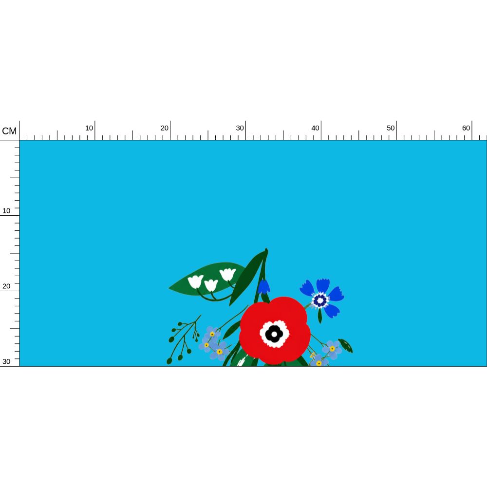 Posy Riot Wallpaper - Poppy Ardevora - Turquoise