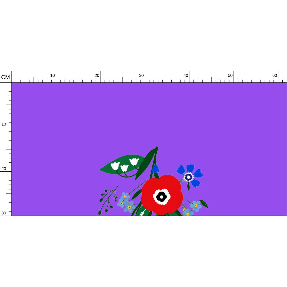 Posy Riot Wallpaper - Poppy Ardevora - Hot Purple