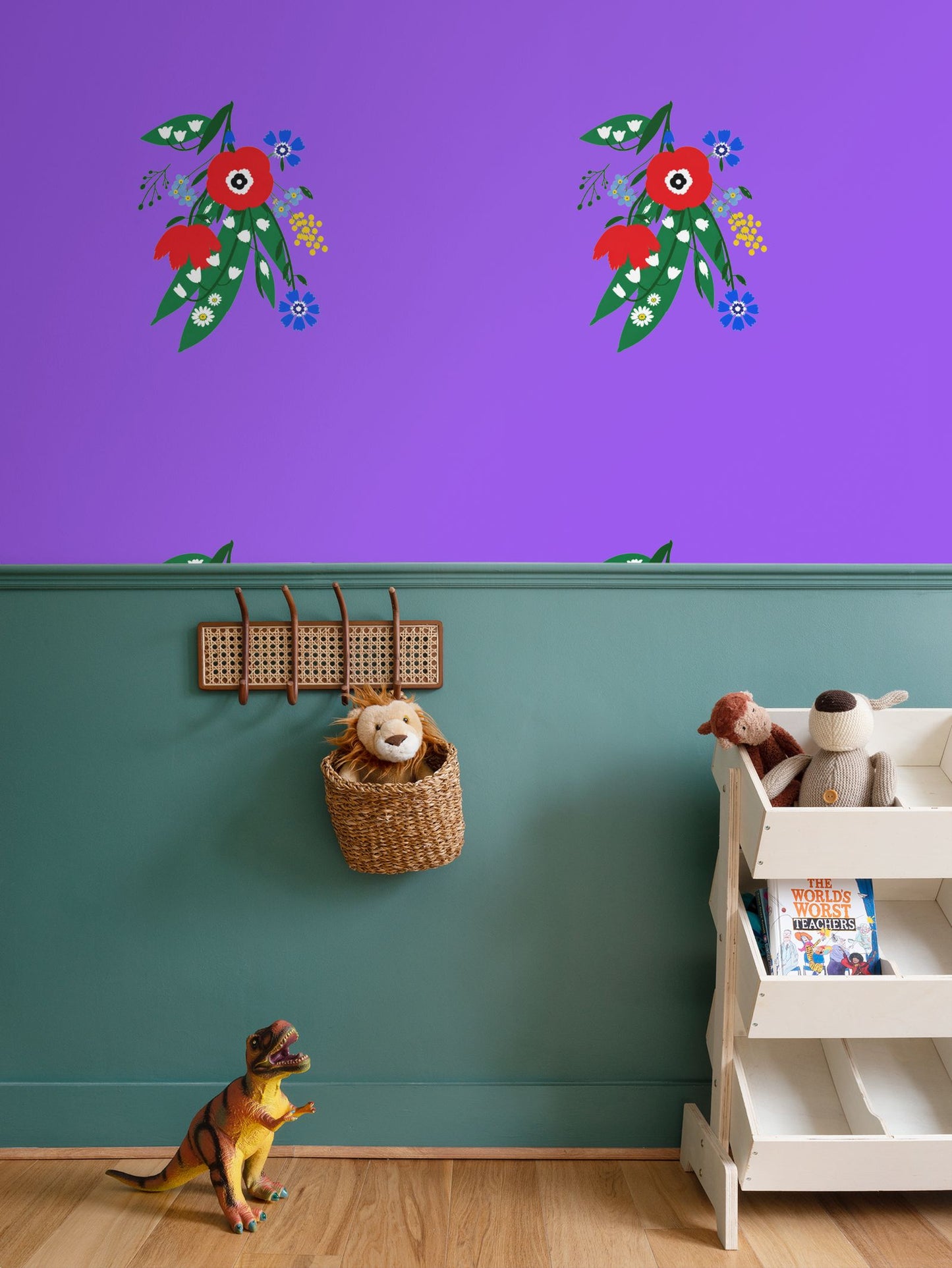 Posy Riot Wallpaper - Poppy Ardevora - Hot Purple