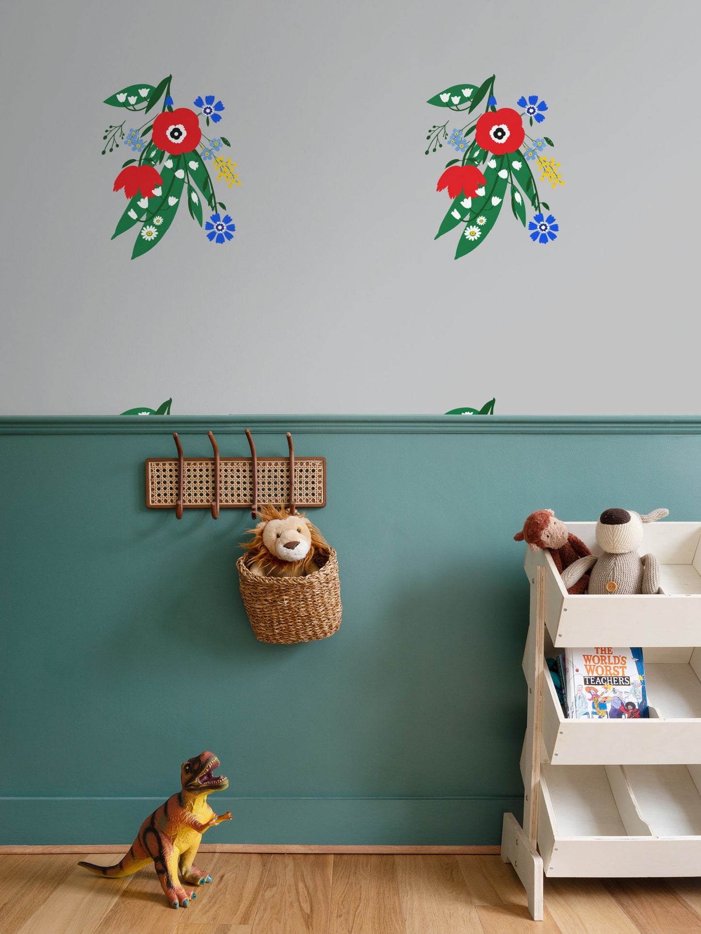 Posy Riot Wallpaper - Poppy Ardevora - Misty Grey