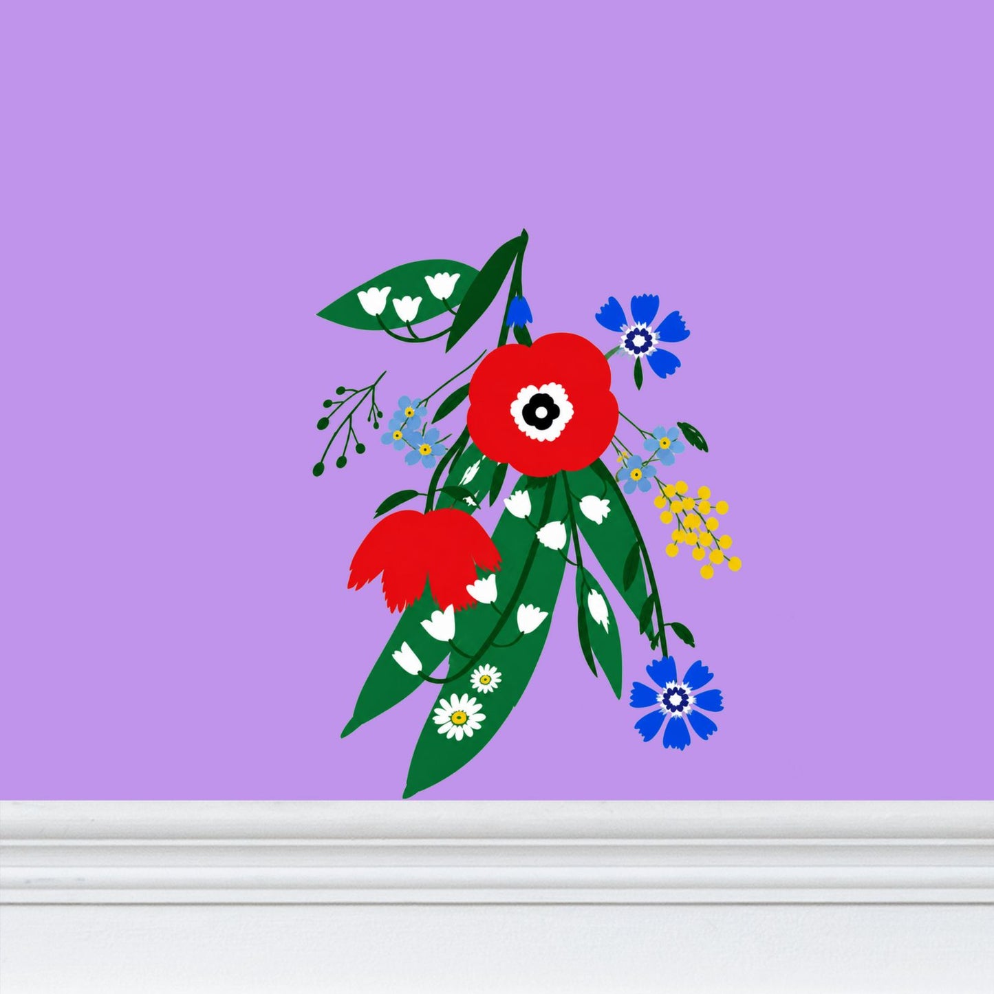 Posy Riot Wallpaper - Poppy Ardevora - Lush Lilac