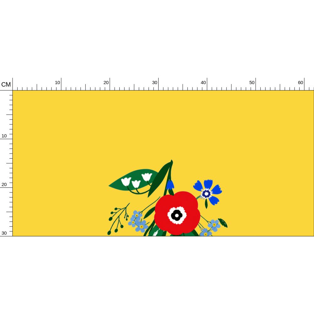 Posy Riot Wallpaper - Poppy Ardevora - Sunny Yellow