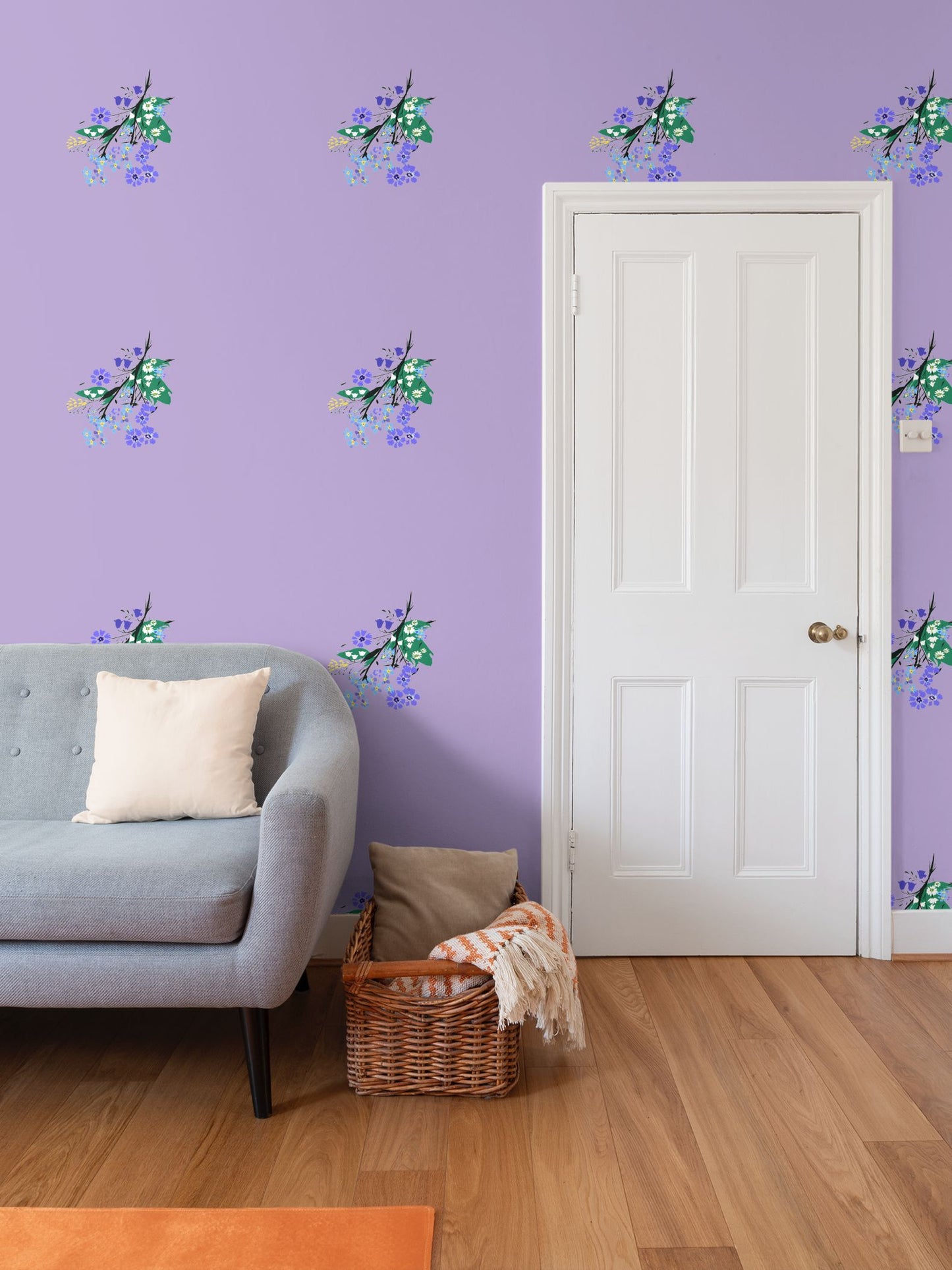 Posy Riot Wallpaper - Eva May - Dusty Lilac