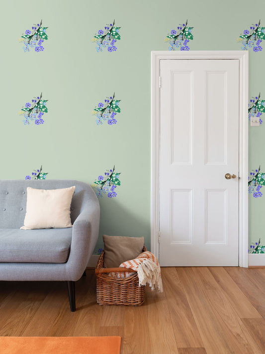 Posy Riot Wallpaper - Eva May - Soft Sage