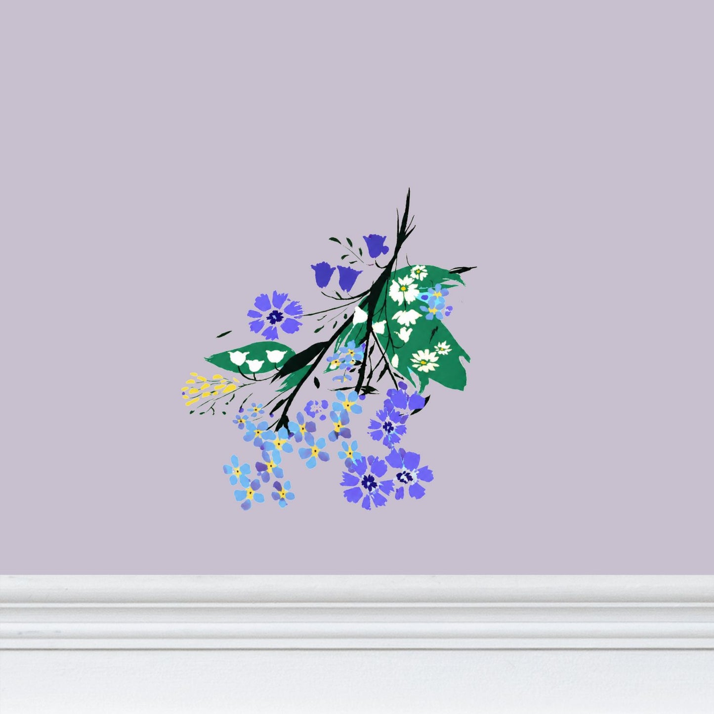 Posy Riot Wallpaper - Eva May - Lilac Grey