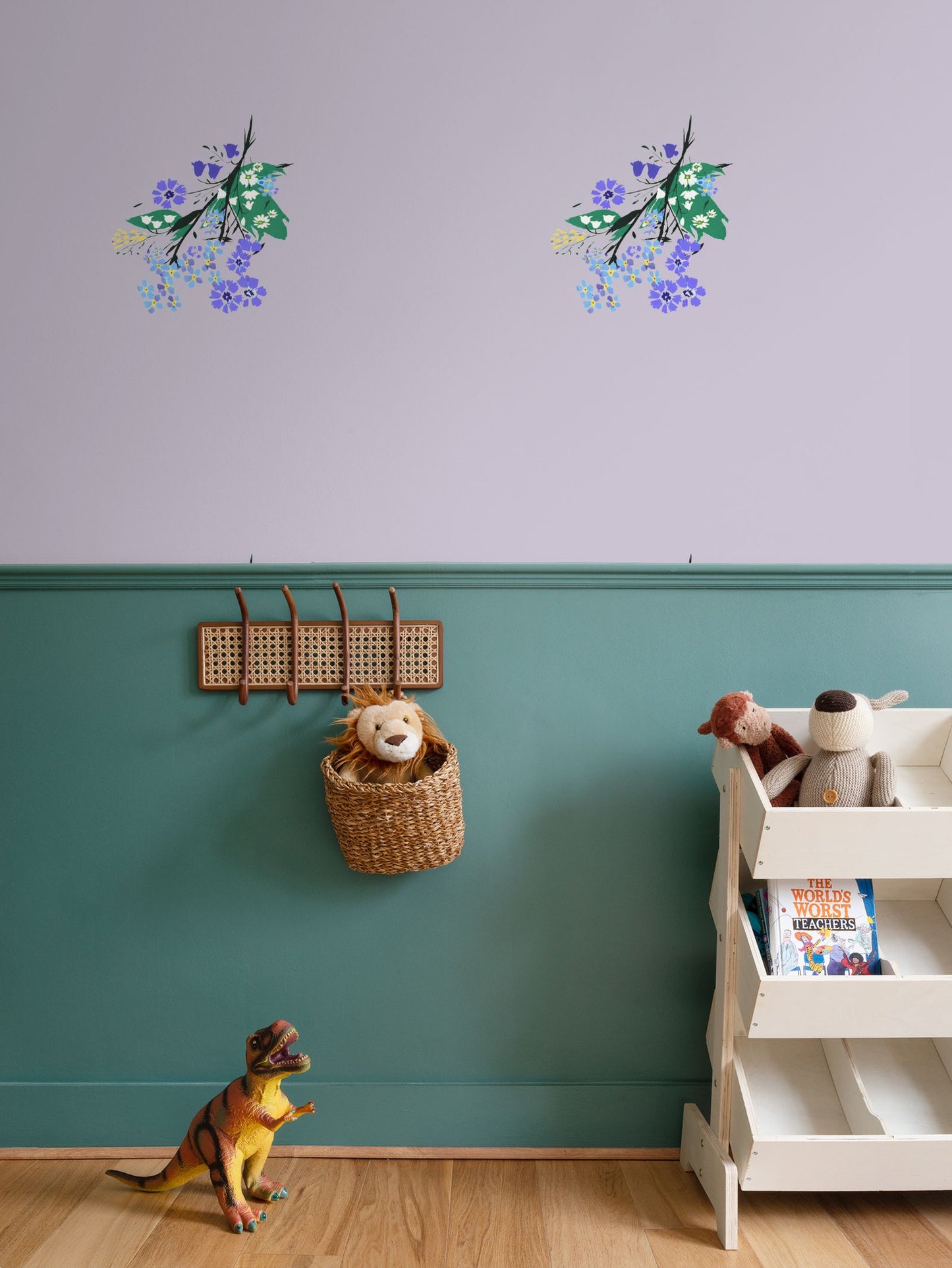Posy Riot Wallpaper - Eva May - Lilac Grey